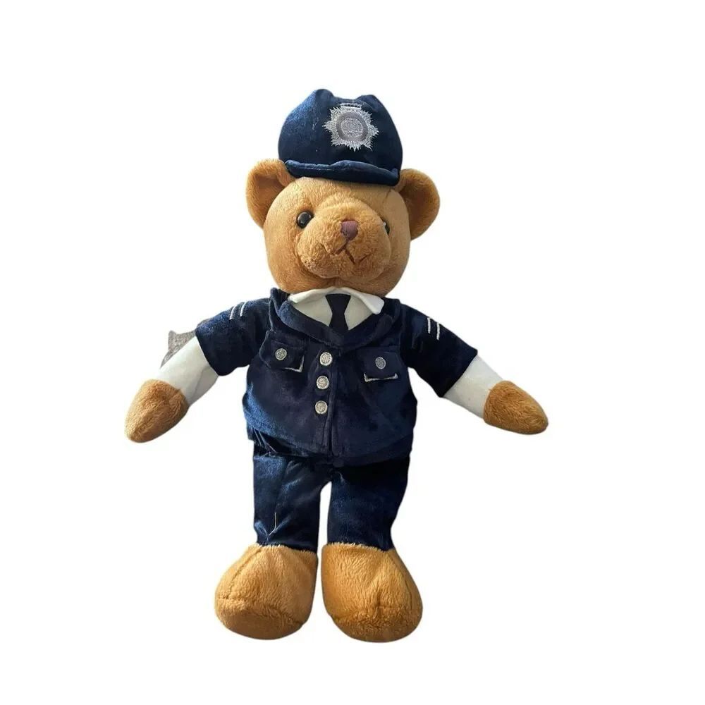Keel Toys Brown Blue Bobby Police Policeman Teddy Bear Plush Stuffed Animal 18"